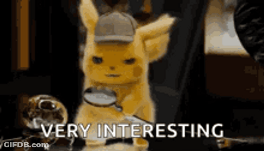 Pokemon Detective Pikachu Mmmm Investigate Magnifying Glass GIF