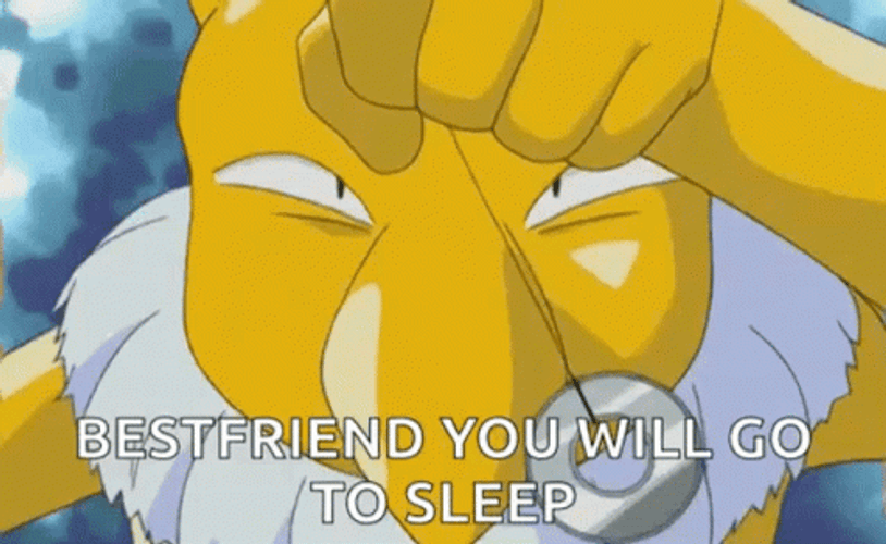Pokemon Drowzee Hypnotizing To Sleep GIF