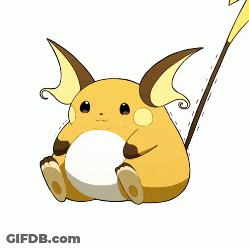 Pokemon Fat Raichu Lying Down GIF