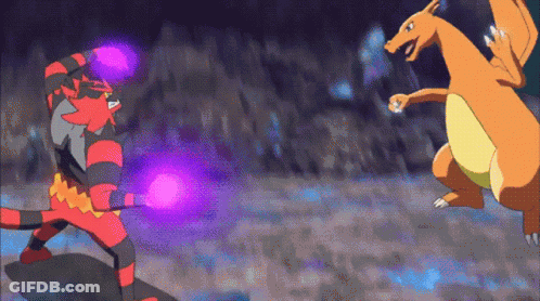 Pokemon Fighting With Purple Ball GIF