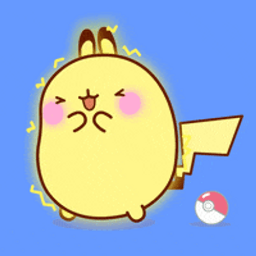 Pokemon Funny Anime Pikachu Molang GIF