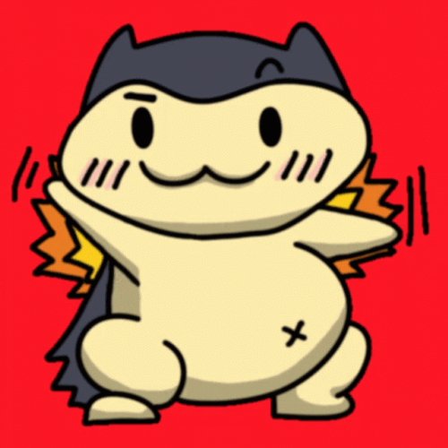Pokemon Funny Anime Snorlax Waving Hands GIF