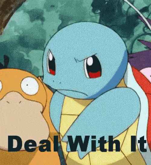 Pokemon Funny Anime Squirtle Deal With It GIF