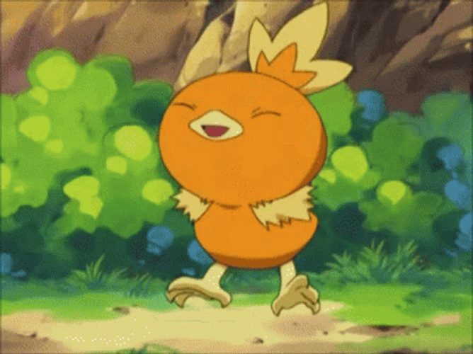 Pokemon Funny Anime Torchic Happy Jump GIF