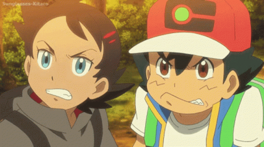 Pokemon Funny Ash Angry Yelling Face GIF