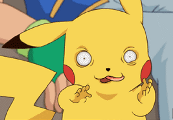 Pokemon Funny Pikachu Palpitating Eye Twitching GIF