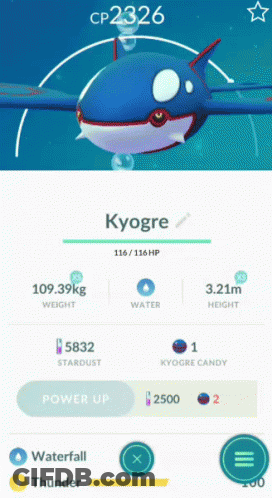 Pokemon Game Screenshot With Kyogre GIF