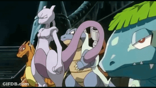 Pokemon Group Including Mewtwo GIF