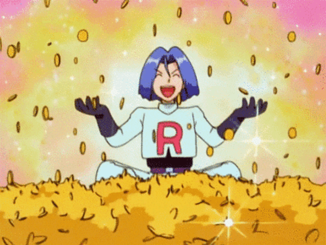 Pokemon James On Money Gold GIF