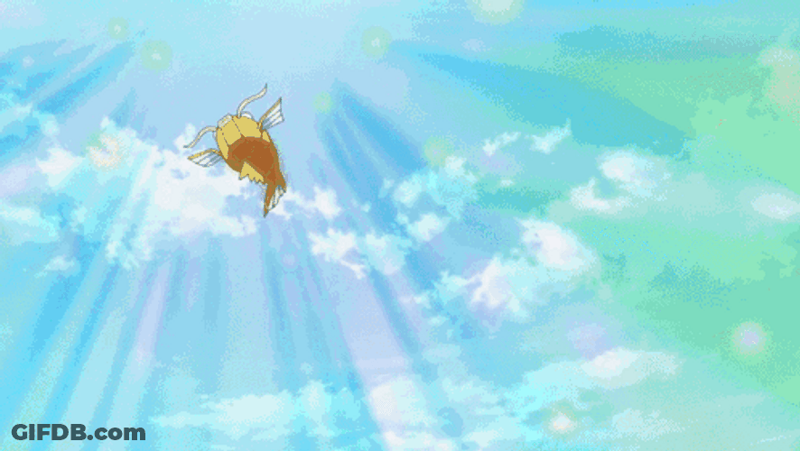 Pokemon Kasukarp With Floating Shiny Magikarp GIF