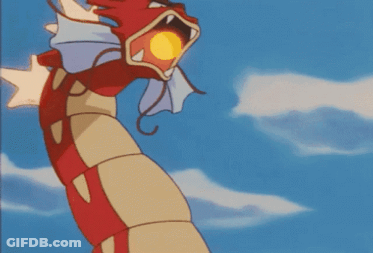 Pokemon Magikarp Evolution Gyarados Hyper Beam GIF