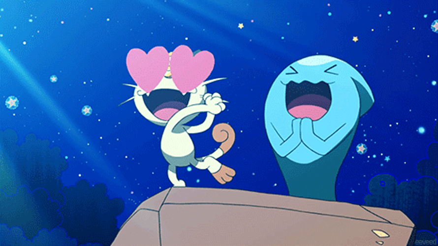 Pokemon Meowth And Wobbuffet GIF