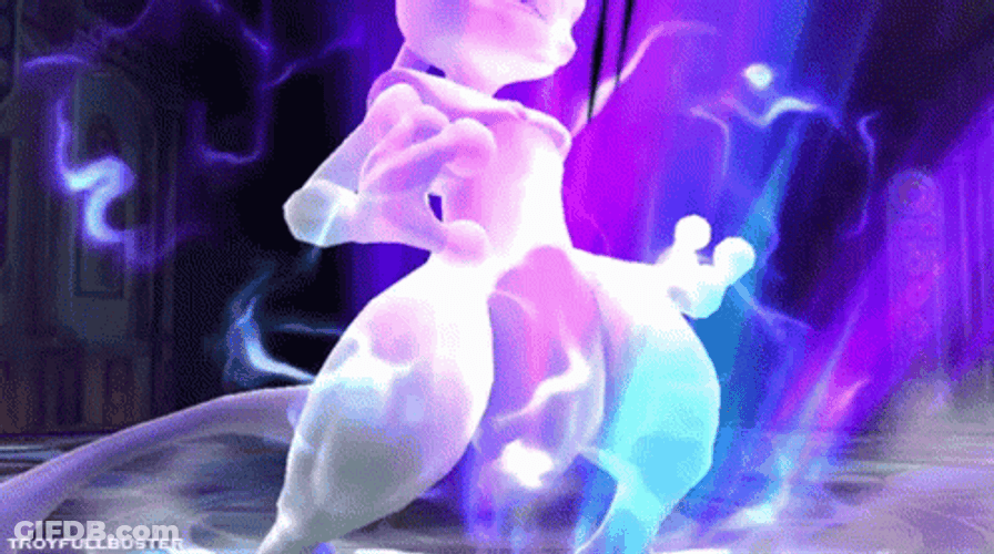 Pokemon Mewtwo Intensifying Power GIF