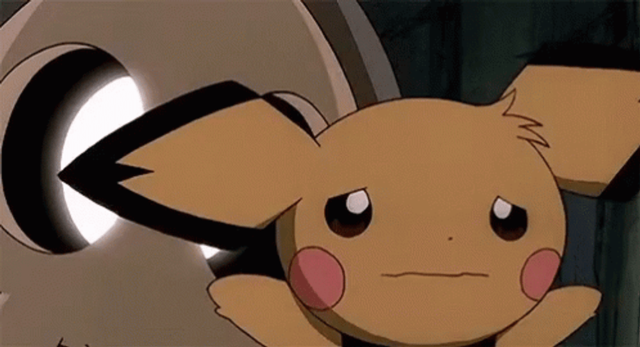 Pokemon Pichu Getting Scared GIF