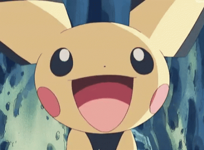 Pokemon Pichu With A Big Smile GIF