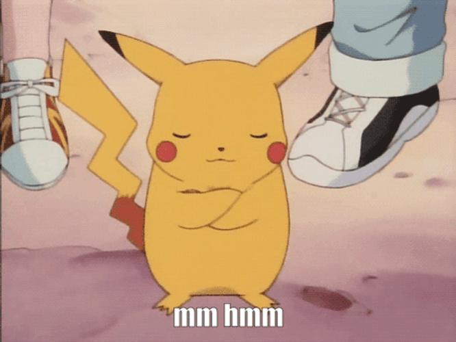 Pokemon Pikachu Nodding Mhm GIF
