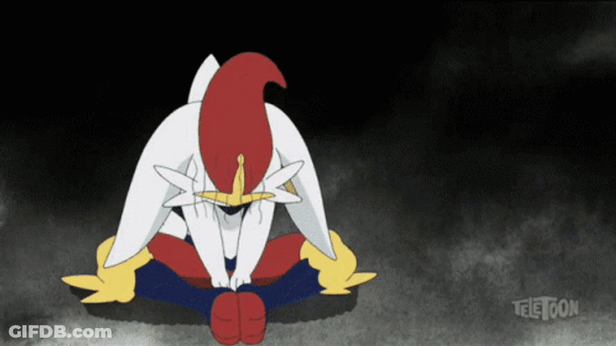 Pokemon Raichu Approaching Sad Cinderace GIF