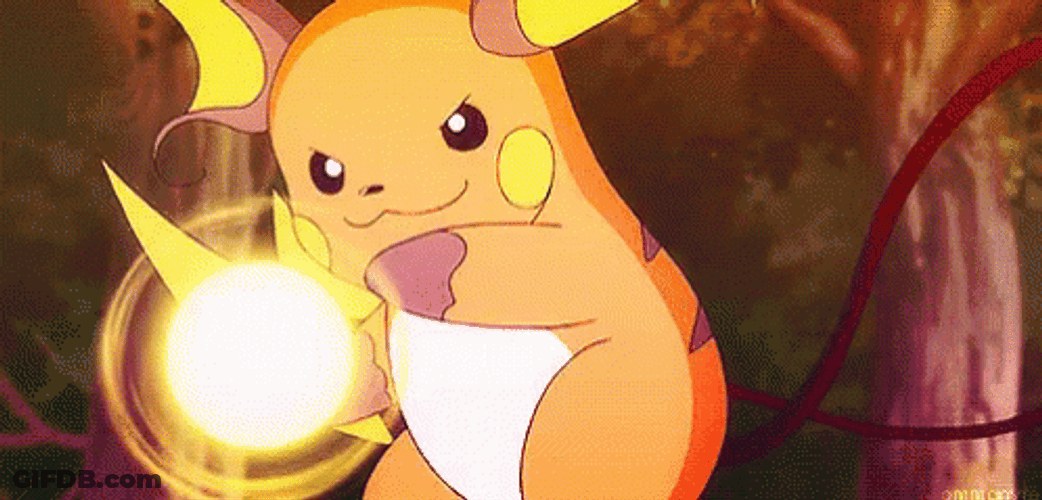 Pokemon Raichu Focus Blast Attack GIF