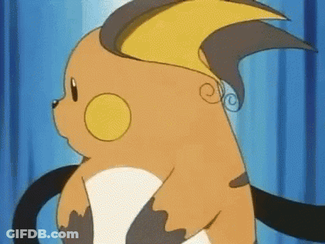 Pokemon Raichu Getting Dizzy GIF