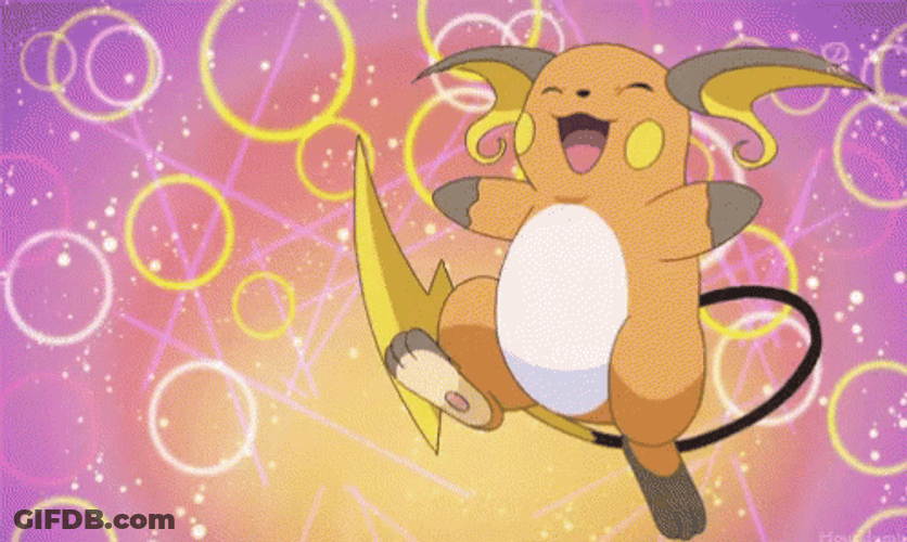 Pokemon Raichu Kicking Its Feet GIF