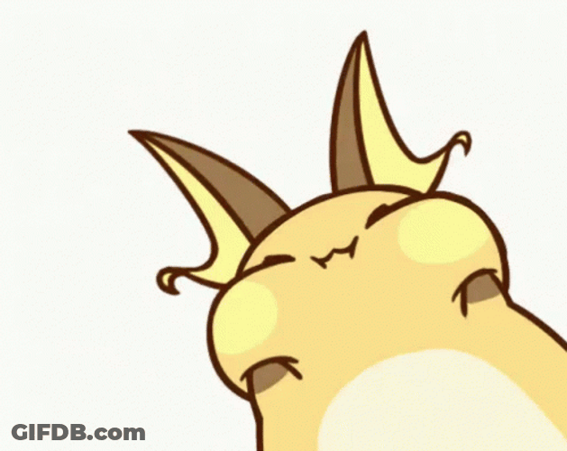 Pokemon Raichu Looking Adorable GIF