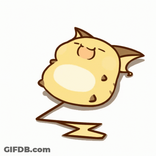 Pokemon Raichu Showing Different Expressions GIF