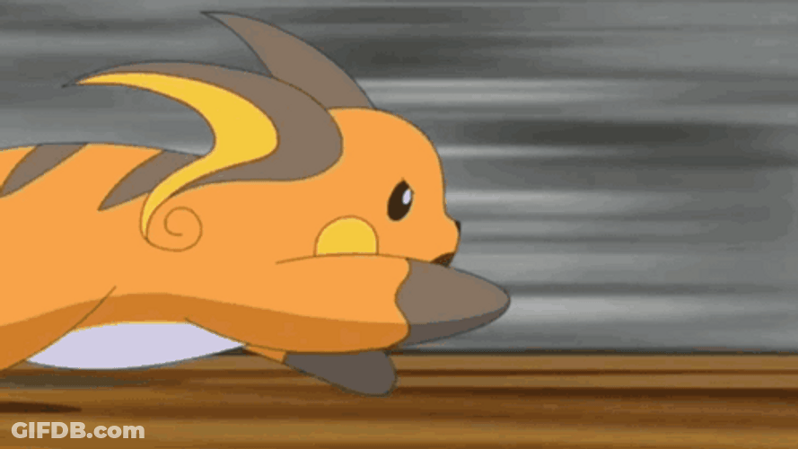 Pokemon Raichu Volt Tackle Attack GIF