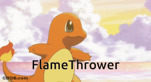 Pokemon Saying Flame Thrower GIF