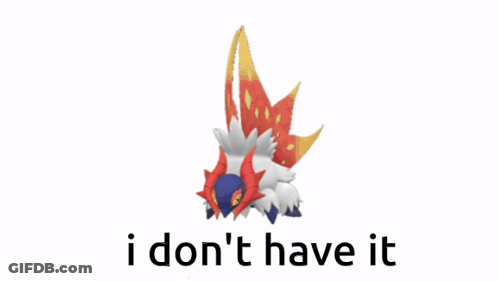 Pokemon Saying I Don't Have It GIF