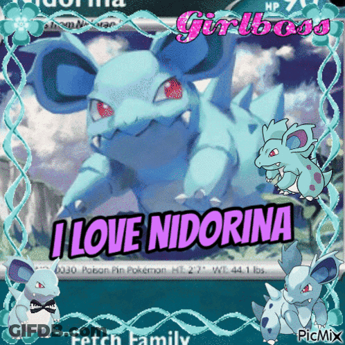 Pokemon Saying I Love Nidorina GIF