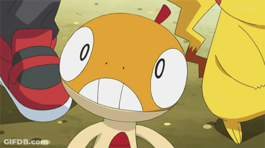 Pokemon Scraggy Angry After Getting Poke GIF
