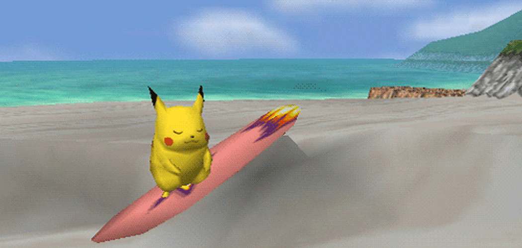 Pokémon Snap Lightning Pikachu GIF