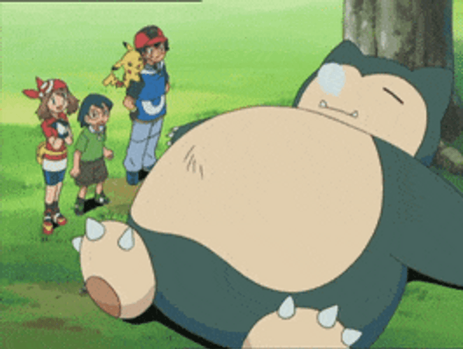 Pokemon Snorlax Sleeping GIF