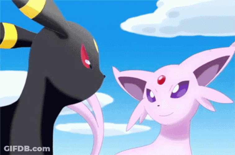 Pokemon Umbreon Espeon Talking GIF
