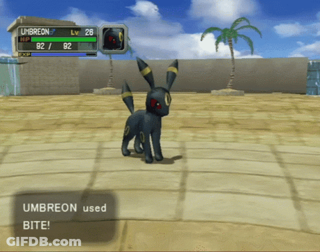Pokemon Umbreon Fight Nintendo Game GIF