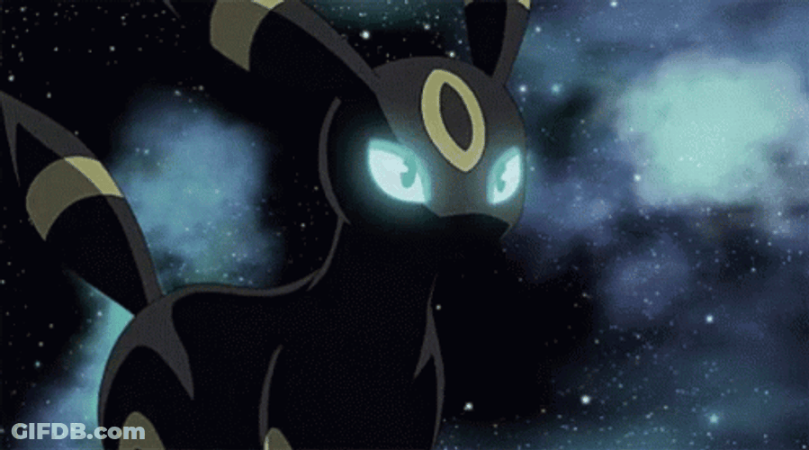 Pokemon Umbreon Glowing Eyes Galaxy GIF