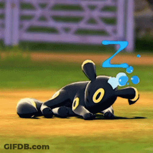 Pokemon Umbreon Sleeping Nap Zzz GIF