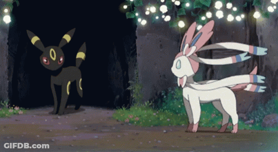 Pokemon Umbreon Sylveon Pink GIF
