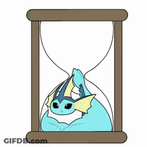 Pokemon Vaporeon Inside Hourglass GIF