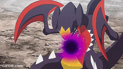Pokemon With Black Hole In Mouth On Beach GIF