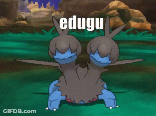 Pokemon With Edugu Text GIF