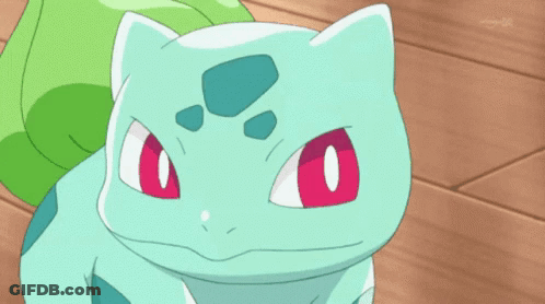 Pokemon With Red Eyes And Green Tail GIF