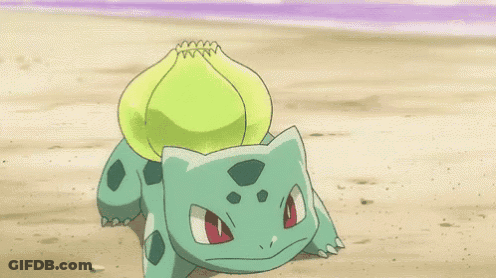 Pokemon With Yellow Ball Crawling On Sand GIF