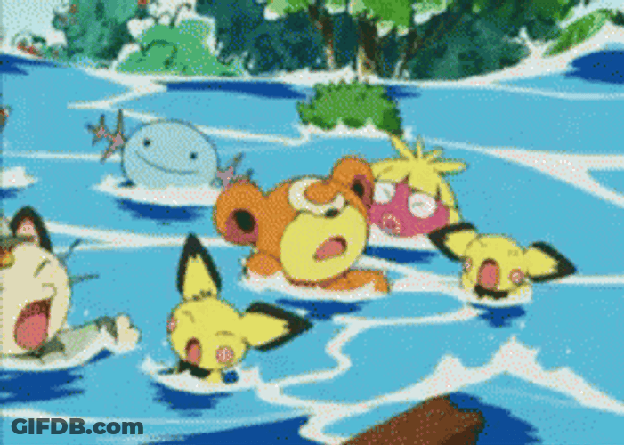 Pokemon Wooper Drowning Meme GIF