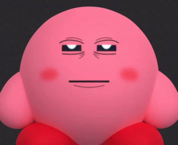 Poker Face Kirby Meme GIF
