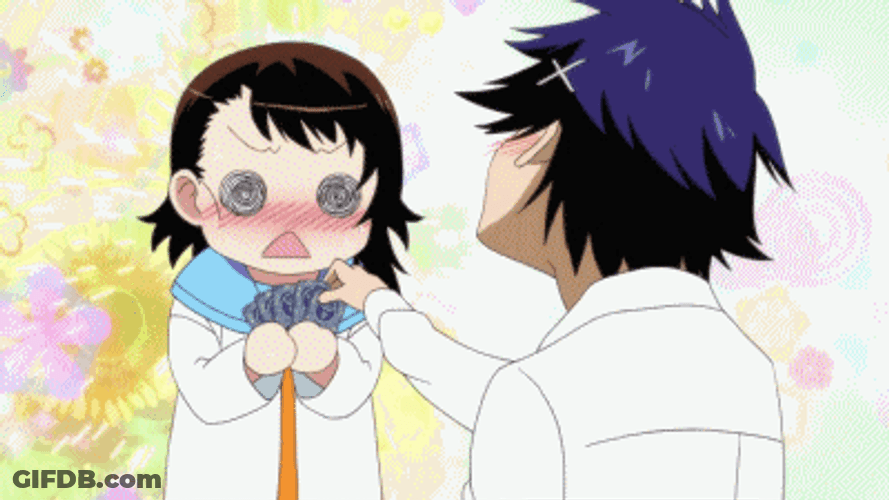 Poker Face Kosaki Onodera Nisekoi GIF