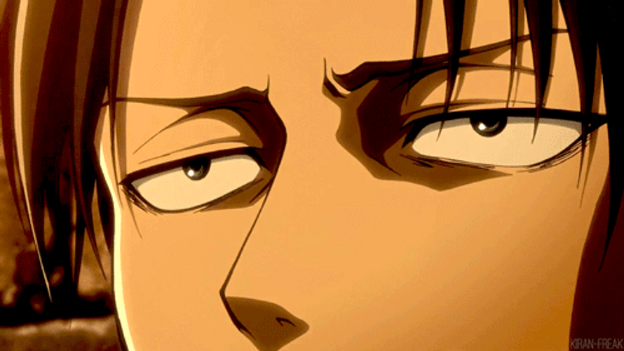 Poker Face Levi Ackerman GIF
