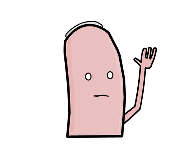 Poker Face Sausage Head Scratch GIF