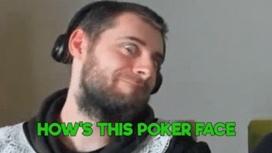 Poker Face Wide Eyes Funny GIF