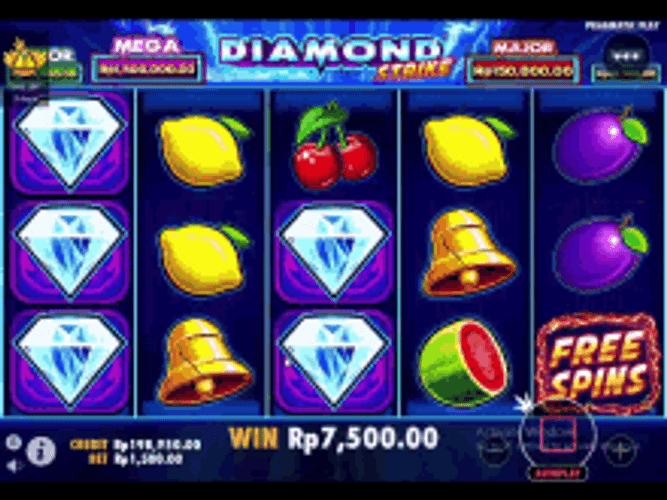 Pokies Slot Machine Diamond Strike Free Spins GIF